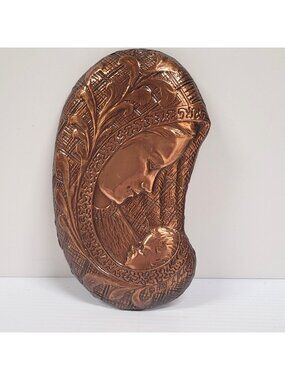 Fait Au Quebec Par A Nadeau Copper Madonna Child Religious Hanging Mary Jesus